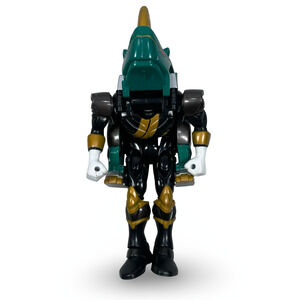 Bandai Power Rangers Wild Force Black Primal Morphin Ranger Green Rhino Zord
